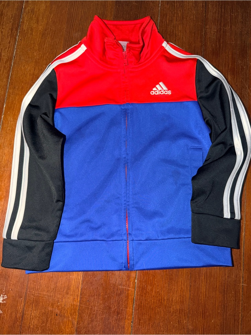 adidas Kids Red, Blue & Black Full-Zip Track Jacket